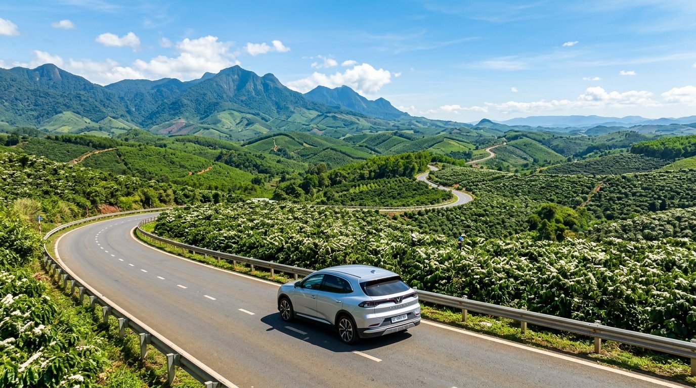 Du lịch phượt tự lái khám phá các điểm vui chơi tại Đắk Lắk bằng xe điện VinFast