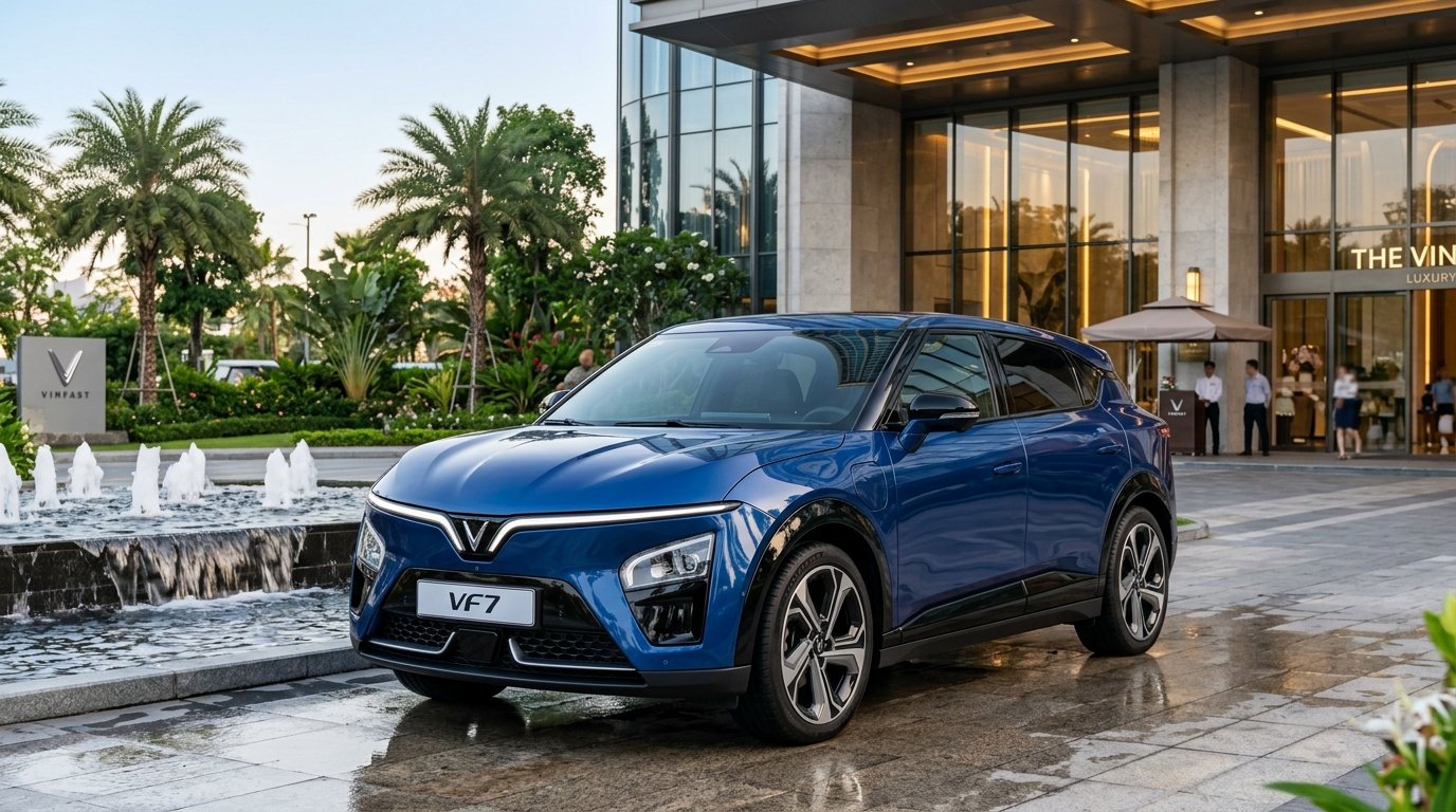 Cho thuê xe điện VinFast VF 7 phong cách phi thuyền